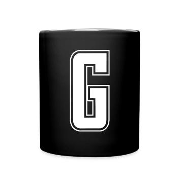 Varsity Buchstabe G College Look - Tasse einfarbig - Schwarz - Vorne
