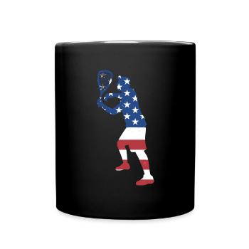 Sport Us Flag Racquetball - Full Colour Mug - black - Front