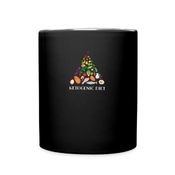 Keto Pyramide - Tasse einfarbig - Schwarz - Vorne