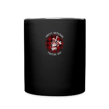 National Tartan Day Schottland Dudelsack Geschenk - Tasse einfarbig - Schwarz - Vorne