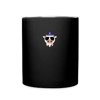 Polizei Kuh Sheriff Kuh Polizei-Tiere Cops - Tasse einfarbig - Schwarz - Vorne