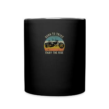 Trike Motorcycle Moto né à Trike cadeau - Mug uni - noir - Devant