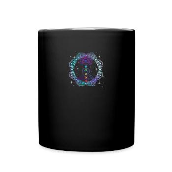 Reiki Master Spiritual Chakra healing gift - Full Colour Mug - black - Front