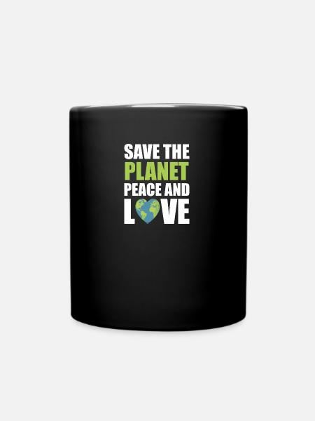 Save the planet - Tasse einfarbig - Schwarz