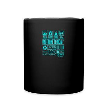 Wind Turbine Technician Gift - Full Colour Mug - black - Front