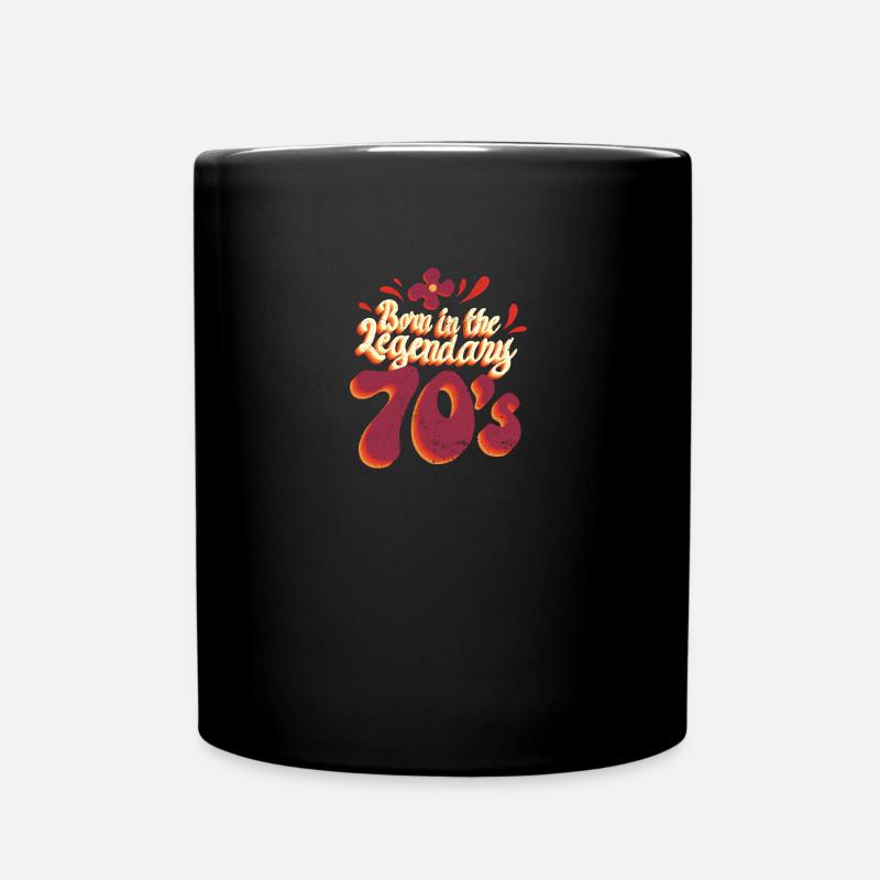 Born in the legendary 70s Born in 70's - Full Colour Mug - black