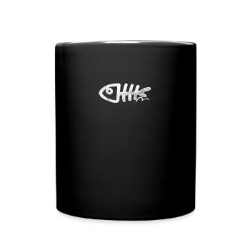 Squelette de poisson Graffiti Graphique - Mug uni - noir - Devant
