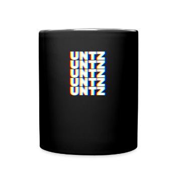 Untz Techno Rave Raver DJ Festival Party Geschenk - Tasse einfarbig - Schwarz - Vorne