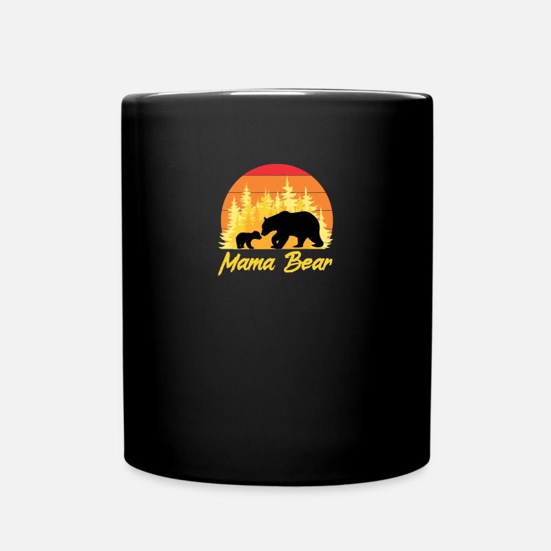 Mama Bär - Tasse einfarbig - Schwarz