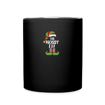 The Bossy Elf - Full Colour Mug - black - Front