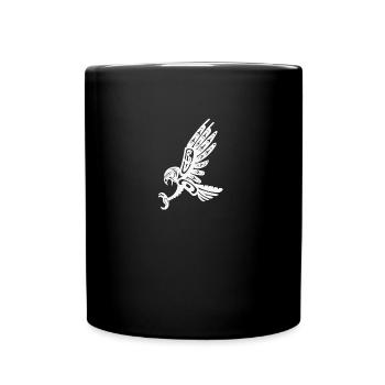 Totem hawk white - Full Colour Mug - black - Front