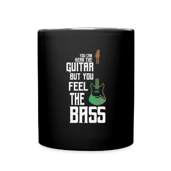 Feel the bass - Bassist guitare - Mug uni - noir - Devant