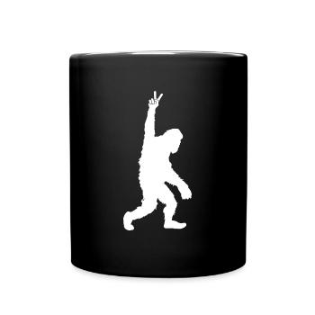 Bigfoot No War Yeti Sasquatch Paix Frieden - Mug uni - noir - Devant