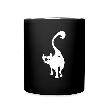 Fesses de Chat - Mug uni - noir - Devant
