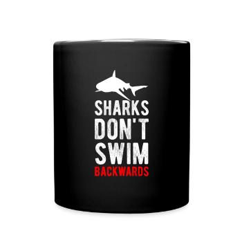 Shark Shark Fish Water - Full Colour Mug - black - Front