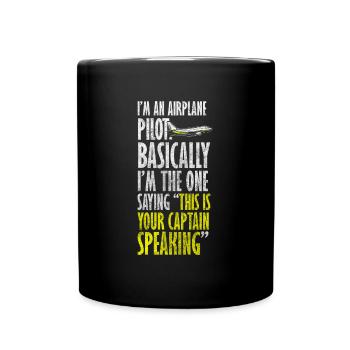 Pilot Work Model Making Glider - Full Colour Mug - black - Front