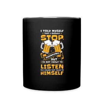 Bier Party Humor Schnaps - Tasse einfarbig - Schwarz - Vorne