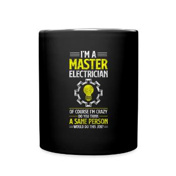Electricity Profession Electric Lightning - Full Colour Mug - black - Front