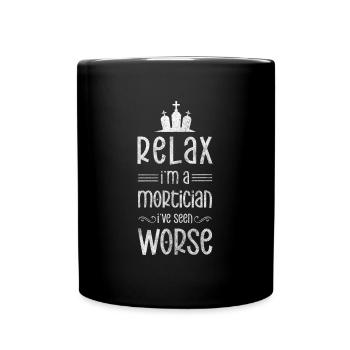Fossoyeur Funérailles Noir Humour Vocation - Mug uni - noir - Devant