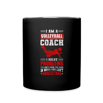 Volleyball Player Win Match - Full Colour Mug - black - Front