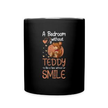 Ours en peluche mignon câlin - Mug uni - noir - Devant