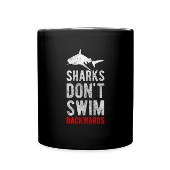 Shark Underwater Fishing Holidays - Full Colour Mug - black - Front