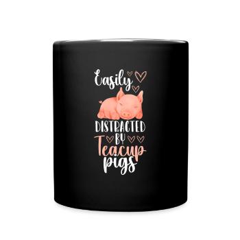 Teacup Piggy Curly Tail Piggy Piggy - Mug uni - noir - Devant