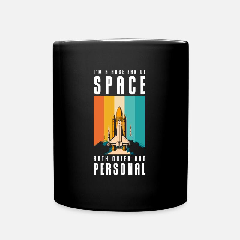 Sterne Rakete Galaxie - Tasse einfarbig - Schwarz