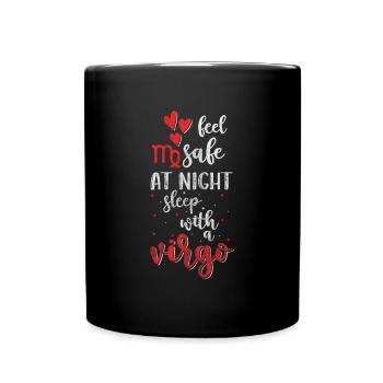 Tierkreiszeichen August Zeichen - Tasse einfarbig - Schwarz - Vorne