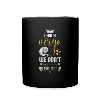 Zodiac sign August Astrology - Full Colour Mug - black - Front
