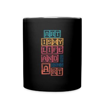 Artiste Profession Toile Rouleau de Peinture - Mug uni - noir - Devant