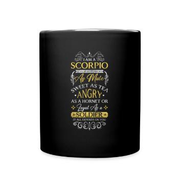 Superstition de l’astrologie du zodiaque du Scorpion - Mug uni - noir - Devant