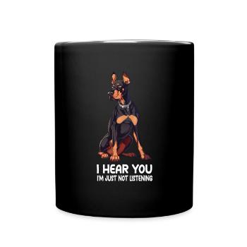 Doberman - Mug uni - noir - Devant