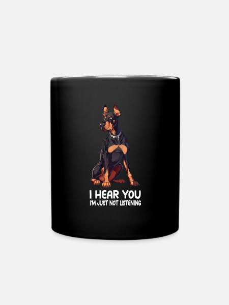 Doberman - Tasse einfarbig - Schwarz