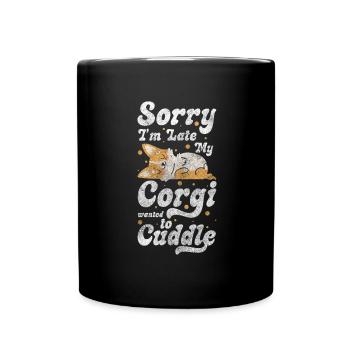 Kuscheln Geborgenheit Herz - Tasse einfarbig - Schwarz - Vorne