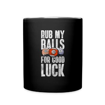 Pool Kugel Queue - Tasse einfarbig - Schwarz - Vorne