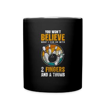 Bowlingkugel Bahn Verein Bowling Verein - Tasse einfarbig - Schwarz - Vorne