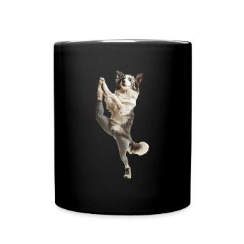 Australischer Schäferhund - Tasse einfarbig - Schwarz - Vorne