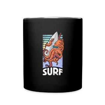 Sommer Urlaub Surfing Ozean Wassersport Brett - Tasse einfarbig - Schwarz - Vorne