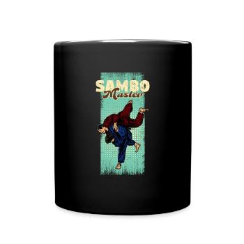 Sambo Self Defense Wrestling Martial Arts - Full Colour Mug - black - Front