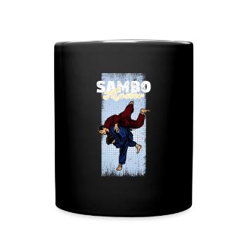 Sambo Autodéfense Lutte Arts martiaux - Mug uni - noir - Devant