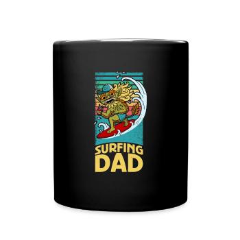 Bali Summer Barong Vacation Indonesia Wave - Full Colour Mug - black - Front