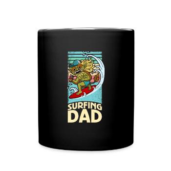Bali Summer Barong Holiday Indonesia Wave - Full Colour Mug - black - Front