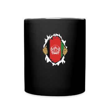 Superheld Afghanistan - Tasse einfarbig - Schwarz - Vorne