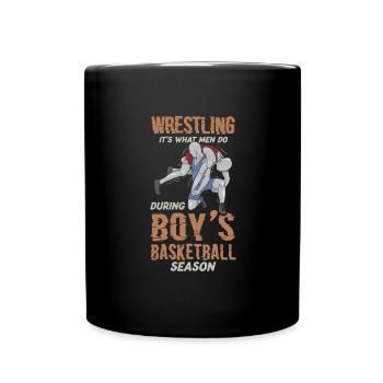 Wrestling Saying Funny Wrestler - Tasse einfarbig - Schwarz - Vorne