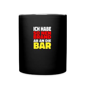 Ich habe so nen Brand / Sonnenbrand / Malle - Tasse einfarbig - Schwarz - Vorne