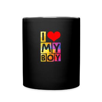 I love my boy - Full Colour Mug - black - Front