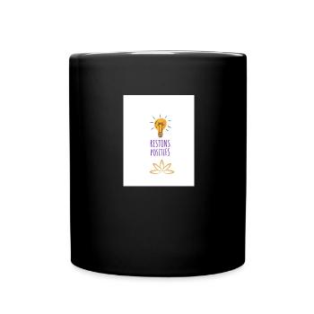 Restons positifs ensemble - Mug uni - noir - Devant