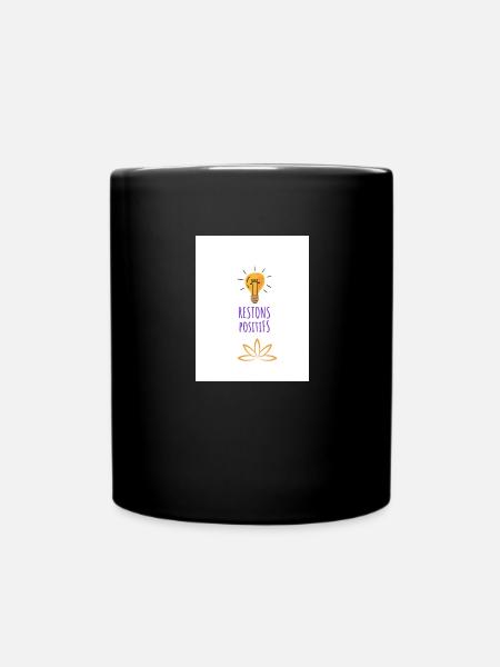 Restons positifs ensemble - Mug uni - noir