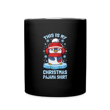 This Is My Christmas Pajama Shirt Süßer Pinguin - Tasse einfarbig - Schwarz - Vorne